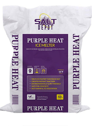 Purple Heat Ice Melt Salt at Kilgore Landscape Center