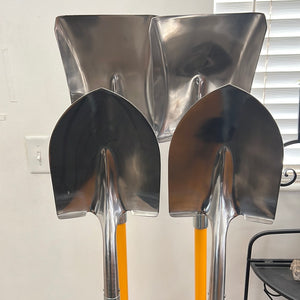 round and square shovels