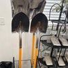 square and round shovels